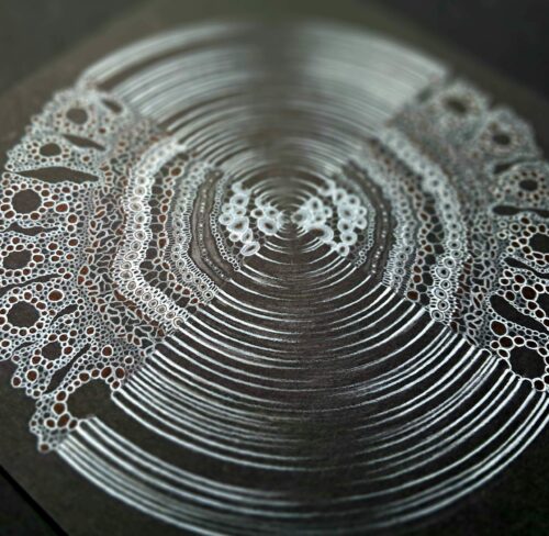 vagues en eruption