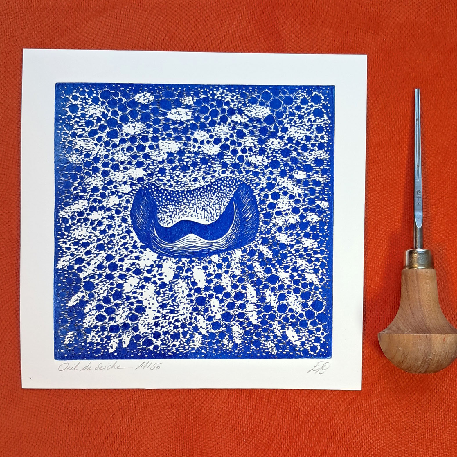 Oeil de seiche - 15x15 cm