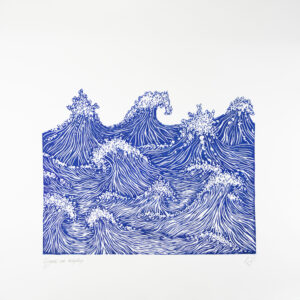 vagues bleu