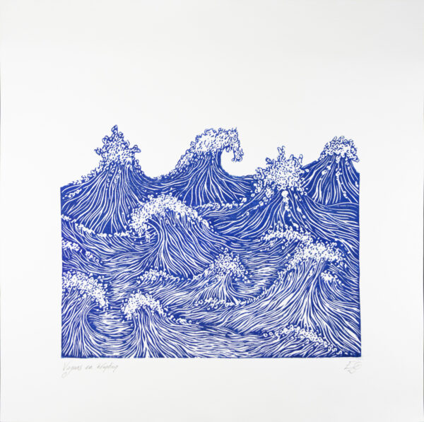 vagues bleu