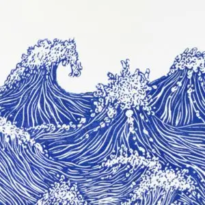 vagues bleu crop