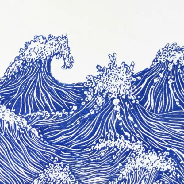 vagues bleu crop